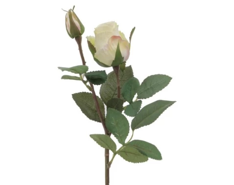 Umělá květina Růže 46 cm, smetanová