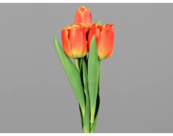 Umělá květina Svazek tulipánů 30 cm, oranžová