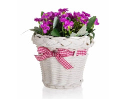 Umělá květina v košíku 13x14 cm