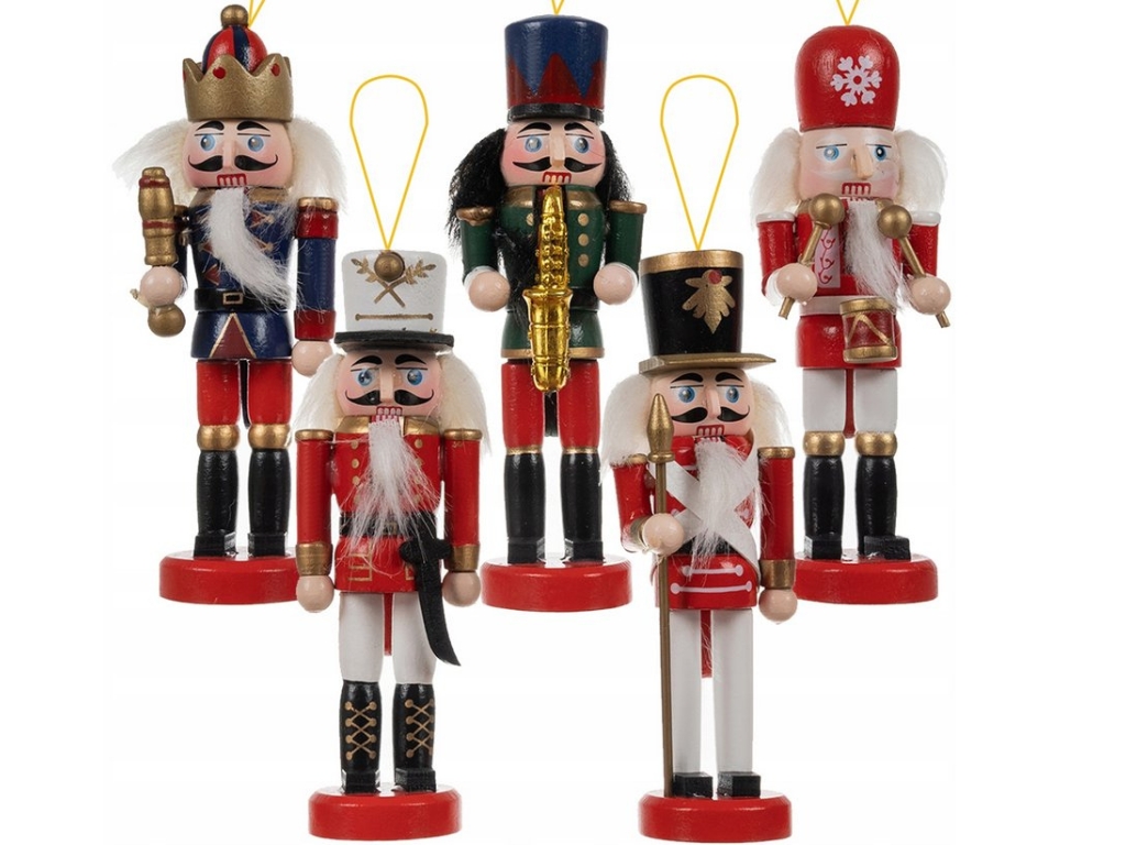 Vánoční ozdoby NUTCRACKER sada 5 ks, barevné
