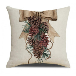 Vánoční povlak na polštář BOHO 45x45 cm, béžový