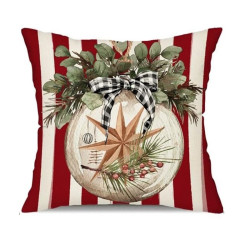 Vánoční povlak na polštář CHRISTMAS BALL 45x45 cm, červený