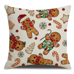 Vánoční povlak na polštář GINGER PARADE 45x45 cm, béžový