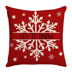 Vánoční povlak na polštář SNOWFLAKE 45x45 cm, červený