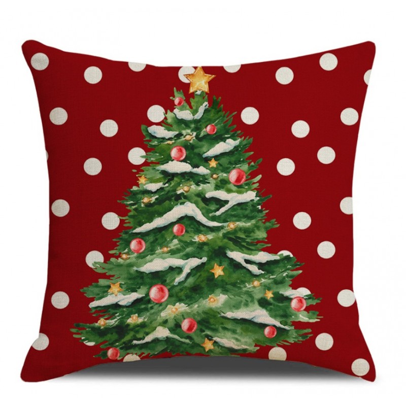Vánoční povlak na polštář WINTER DOTS 45x45 cm, červený