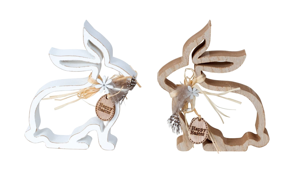 Velikonoční dřevěný zajíc BUNNY SILHOUETTE - více variant