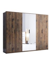 Velká 6dveřová šatní skříň dub fregata Quadro