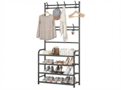 Věšák s botníkem CLOTHORY 80x152 cm, černý