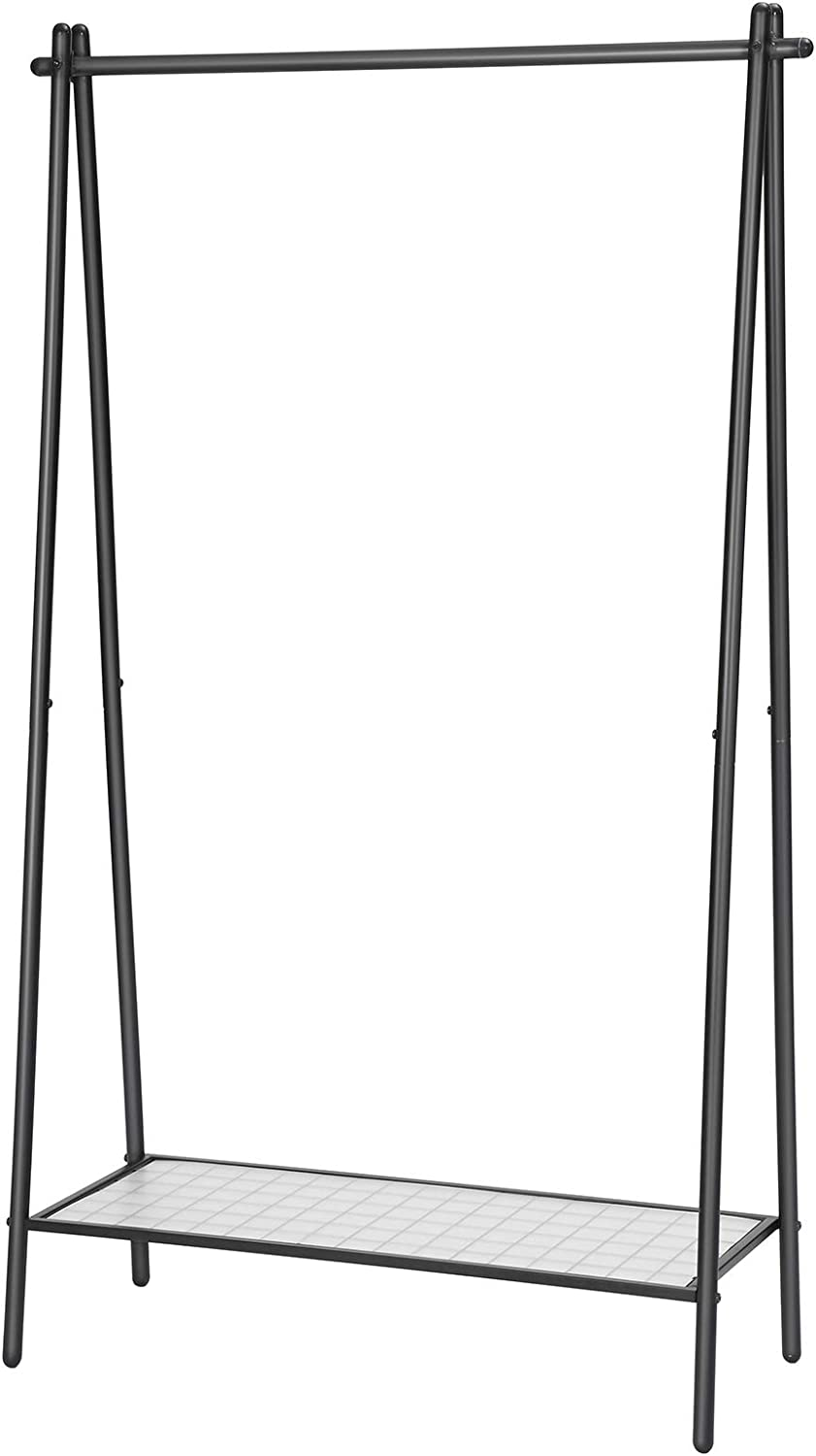 Víceúčelový šatní regál STEEW 92,5x153 cm černý