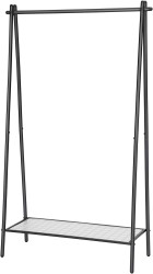 Víceúčelový šatní regál STEEW 92,5x153 cm černý