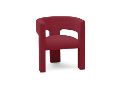 Vínové designové křeslo ALPAH B VELVET