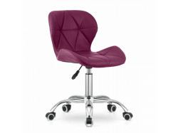 Vínové kancelářské křeslo AVOLA z eko kůže