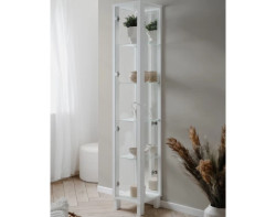 Vitrína se zrcadlem Elba, 33 cm, bílá