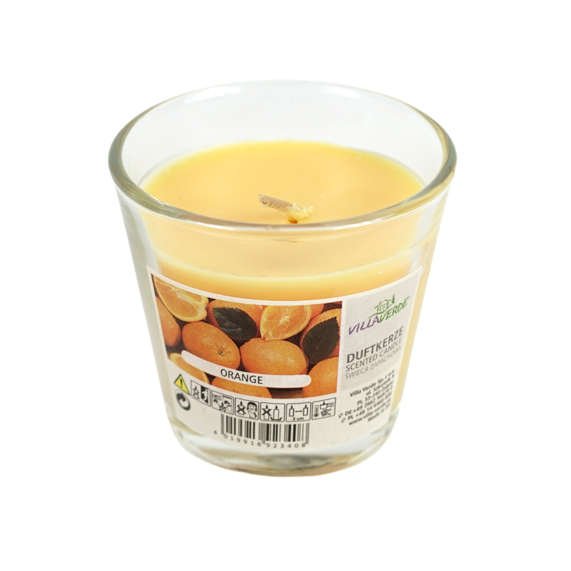 Vonná svíčka ve skle ORANGE 7,5 cm oranžová