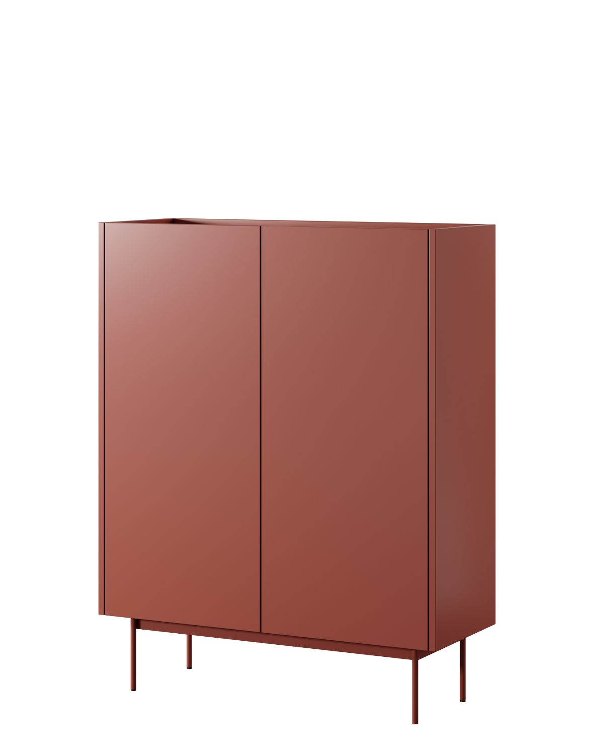 Vysoká komoda Color KD-97 cihlová/dub linea