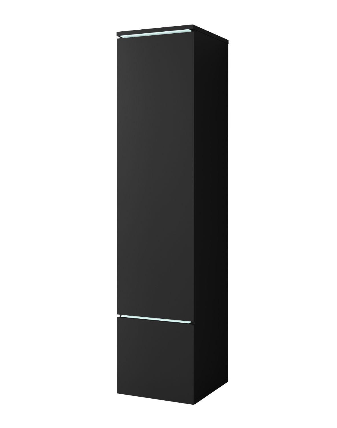 Vysoká skříňka do obývacího pokoje Vera černý grafit (VRBZ001+LED)