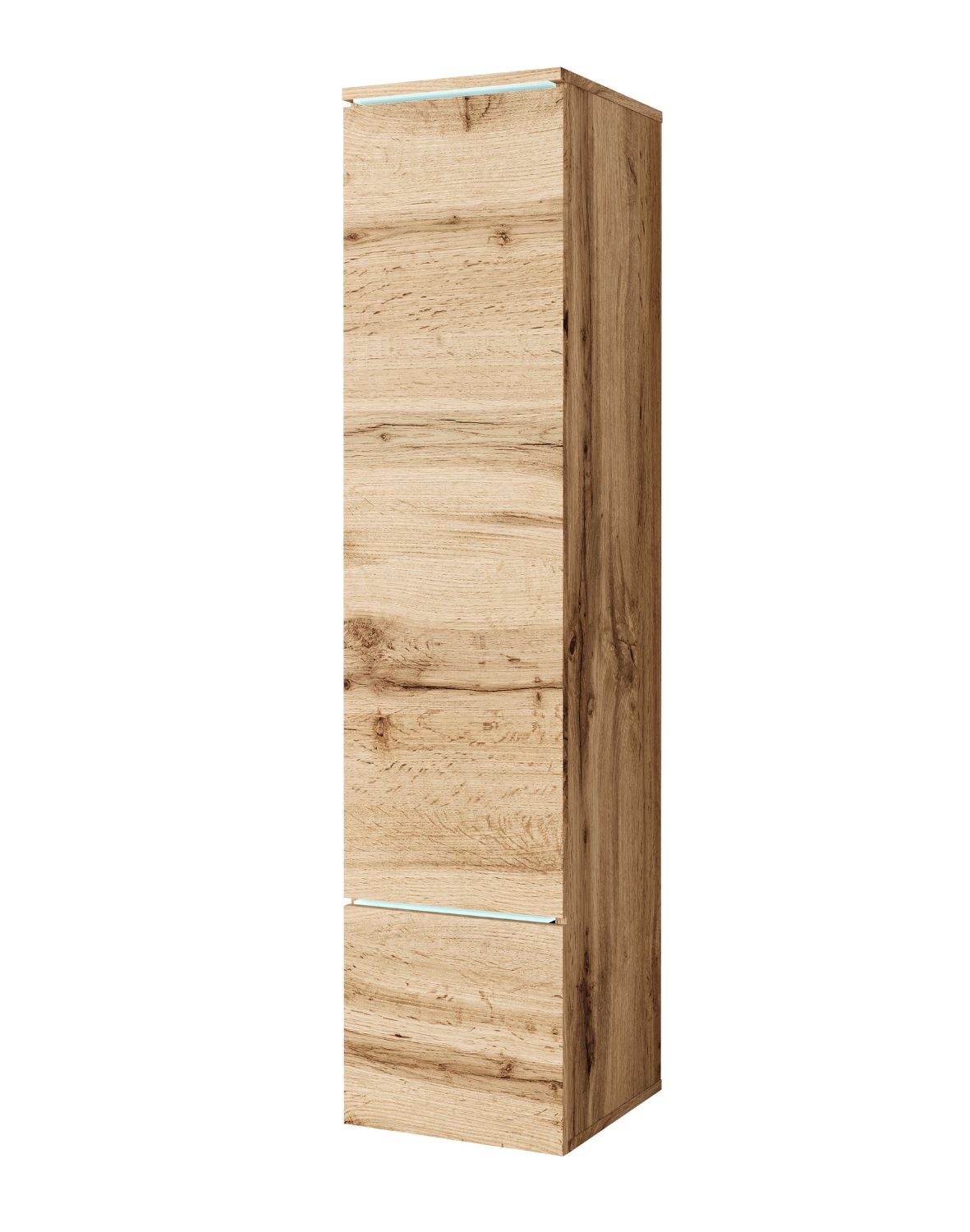 Vysoká skříňka do obývacího pokoje Vera dub wotan (VRBWW001+LED)