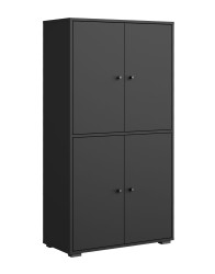 Vysoká skříňka na boty Dino 70 cm, černá