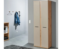 Vysoká úložná skříň Kanada 68 cm, dub artisan/kašmírová béžová