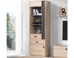 Vysoká vitrína Ancona, dub estana/antracit