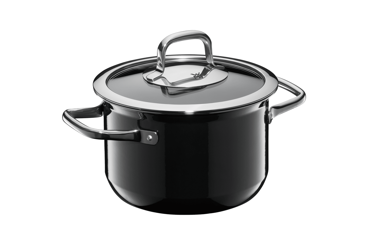 Vysoký hrnec s poklicí WMF Fusiontec Compact 18 cm 05.1564.5290 Nerezový/Černý