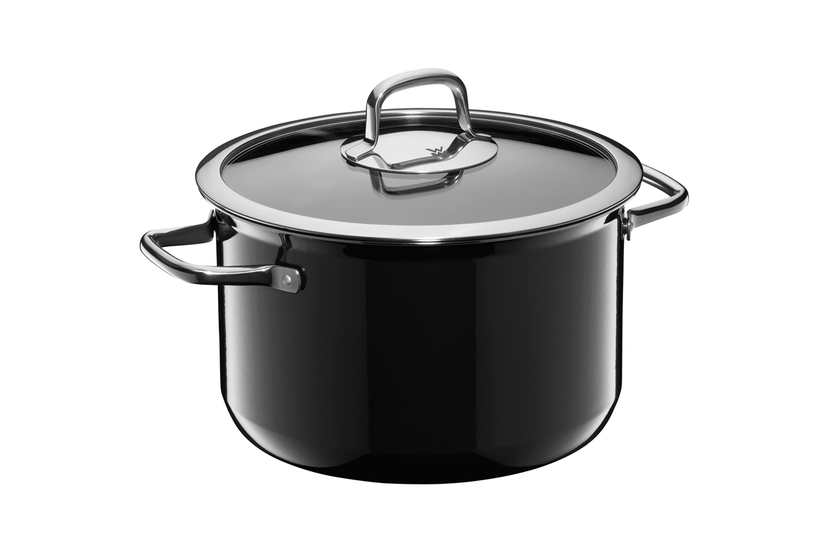 Vysoký hrnec s poklicí WMF Fusiontec Compact 24 cm 05.1565.5290 Nerezový/Černý