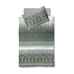 XXXL POVLEČENÍ, flanel, bílá, světle šedá, jadeitově zelená, 140/200 cm