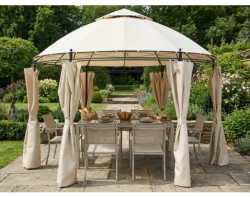 Zahradní altán Nerano 350x350 cm, béžový