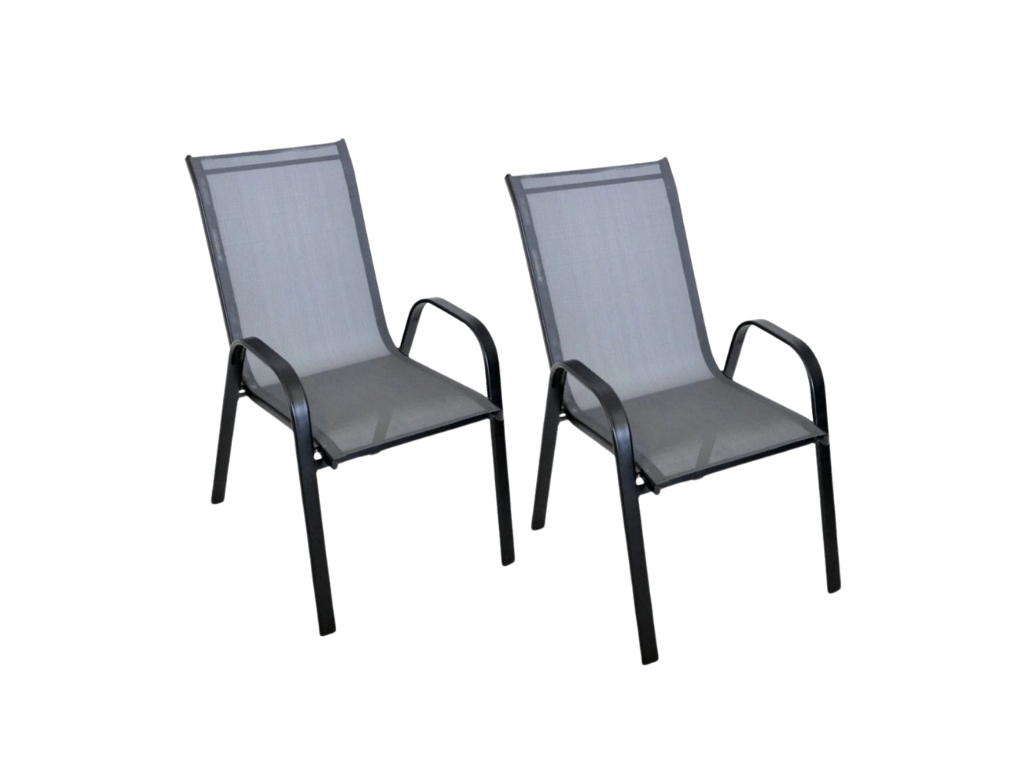 Zahradní křesla TAVERNO set 2ks šedá/černá