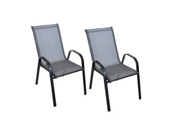 Zahradní křesla TAVERNO set 2ks šedá/černá