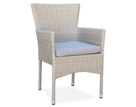 Zahradní křeslo Alford, béžové, s podsedákem