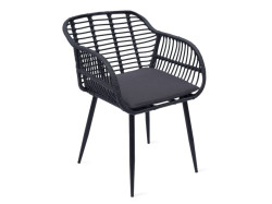 Zahradní křeslo JUANA s podsedákem, černé