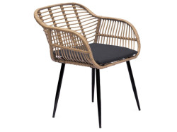 Zahradní křeslo JUANA s podsedákem, přírodní