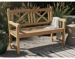 Zahradní lavice Cross, 120 cm, teak