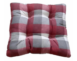 Zahradní polstr Karo 40x40 cm, vínový/šedý