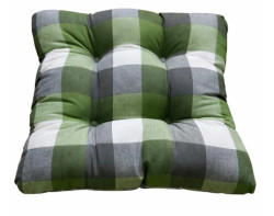 Zahradní polstr Karo 40x40 cm, zelený/šedý