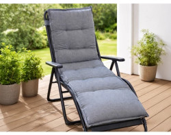 Zahradní polstr na lehátko Luxor 60x190 cm, antracitový