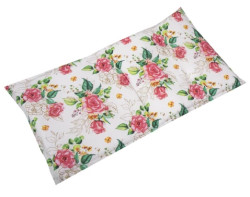 Zahradní polstr Rosie 50x98 cm, růže, bílý