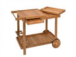 Zahradní servírovací stolek na kolečkách GRIL PARTY, akáciové dřevo