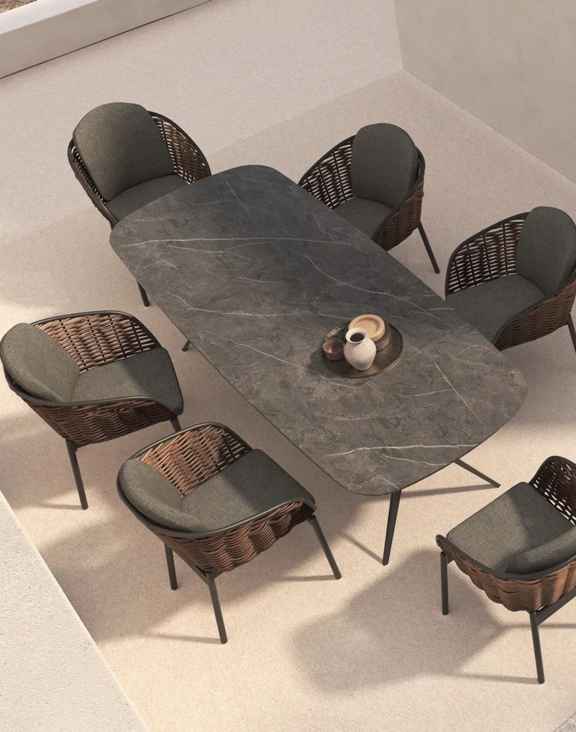 Zahradní set Borneo: stůl a 6 židlí