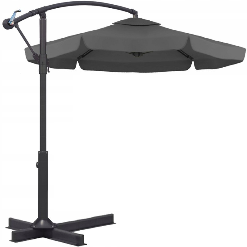 Zahradní skládací slunečník ARCADIA 300 cm, šedý