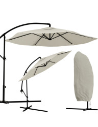 Zahradní skládací slunečník SUNVI 300 cm, béžový + obal zdarma