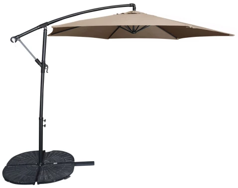 Zahradní slunečník Jumbo 300 cm, šedo-béžový