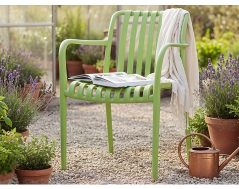 Zahradní židle s područkami Pixa, zelená