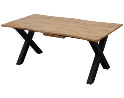 Zaoblený rozkládací jídelní stůl Mikkel 180x100 cm, divoký dub