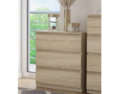 Zásuvková komoda Carlos 75 cm, dub sonoma