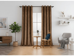 Zatemňovací závěs DREAM VELVET 140x230 cm, skořicově hnědý Zavěšení: Kovové kroužky