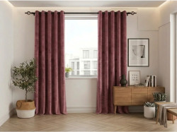 Zatemňovací závěs ELVIO VELVET 140x250 cm, starorůžový Zavěšení: Kovové kroužky
