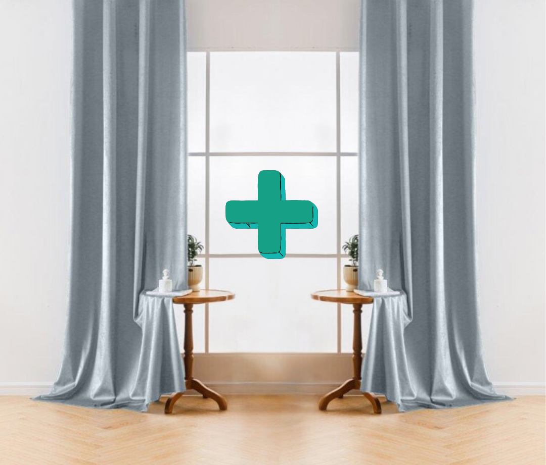 Zatemňovací závěsy VELVET šedomodré 140x250 cm (2 ks), kovové kroužky