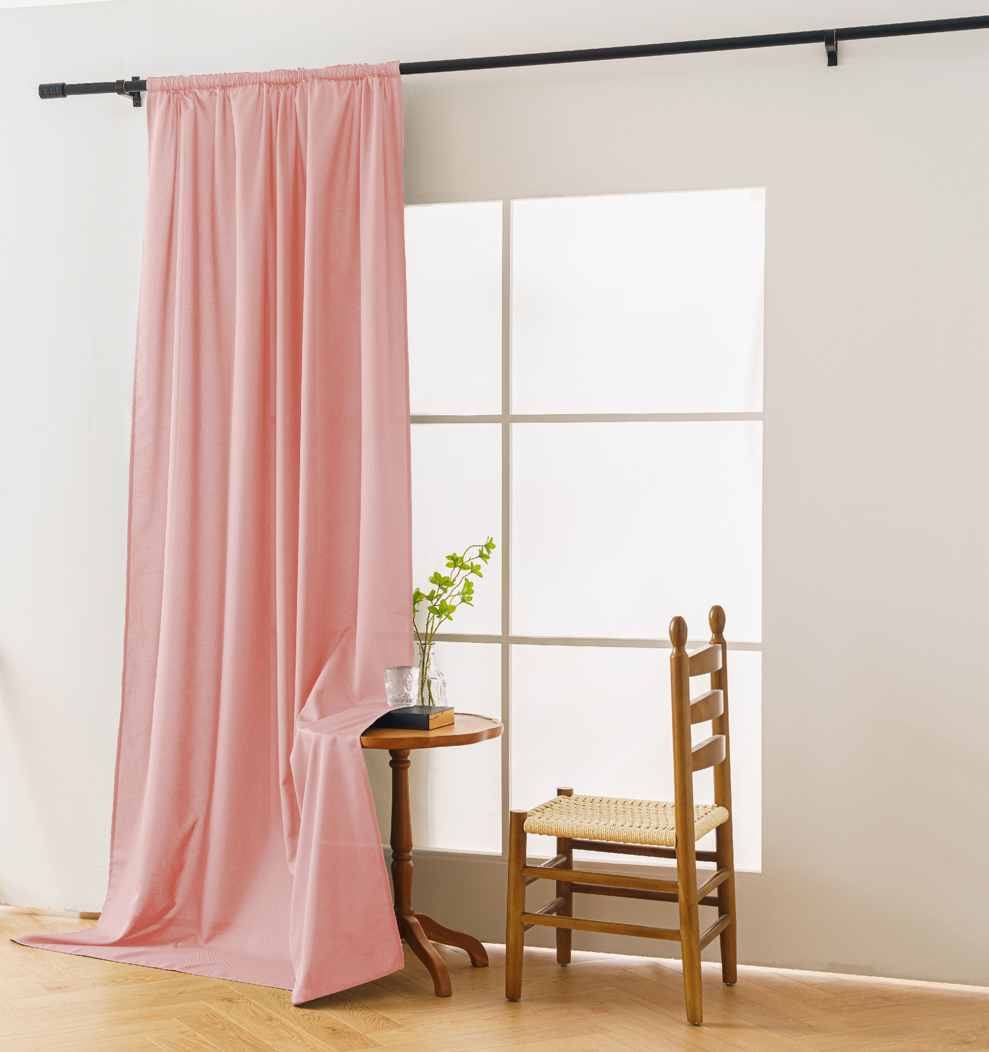 Závěs OXFORD LIGHT 140x250 cm, růžový Zavěšení: Řasící páska